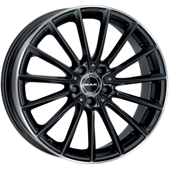 Диск Mak Komet 19x8 5x112 ET38 DIA66.60 GLOSS BLACK MIRROR RING