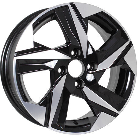 Диск Kdw Kd1520 15x6 4x100 ET46 DIA60.10 BLACK_FRONT_POLISHED