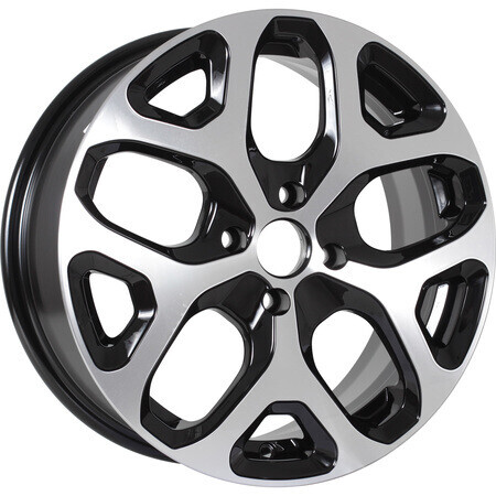 Диск Kdw Kd1637 16x6.50 4x100 ET50 DIA60.10 BLACK_FRONT_POLISHED