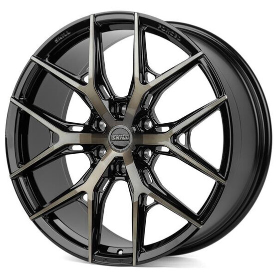 Диск Skill Sv110 22x9 6x139.70 ET45 DIA95.10 ЧЁРНЫЙ ГЛЯНЦЕВЫЙ + ПОЛИРОВАННЫЕ СПИЦЫ ПОД ТЁМНЫМ Л