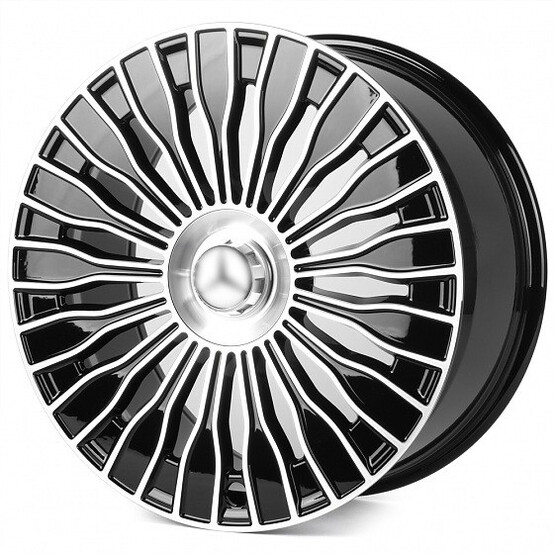 Диск Forged Sl435-Cs429 21x10 5x112 ET44 DIA66.60 ЧЁРНЫЙ ГЛЯНЦЕВЫЙ + ПОЛИРОВАННЫЕ СПИЦЫ