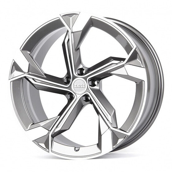 Диск Skill Sl089 21x9.50 5x112 ET31 DIA66.50 ГРАФИТ ГЛЯНЦЕВЫЙ + ПОЛИРОВАННЫЕ СПИЦЫ