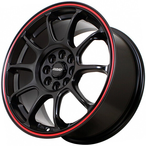 Диск Ff R115 15x7 4x98 ET35 DIA73.10 MATT BLACK + RED LINE