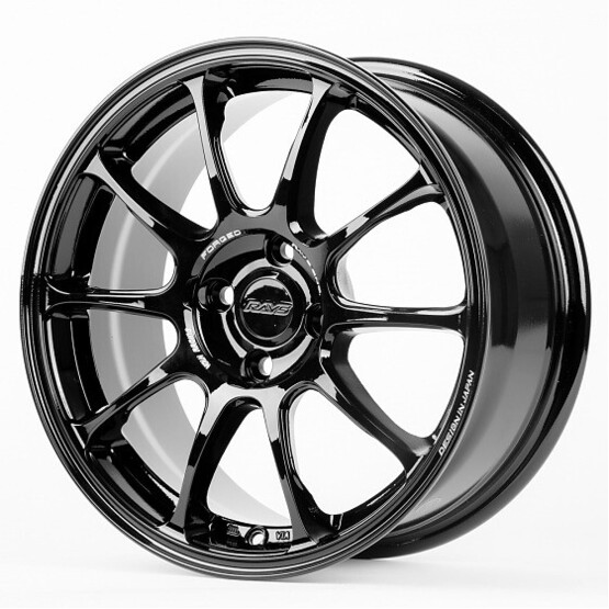 Диск Rays 1136D 16x7 4x100 ET38 DIA73.10 ЧЁРНЫЙ ГЛЯНЦЕВЫЙ + ПОЛИРОВКА