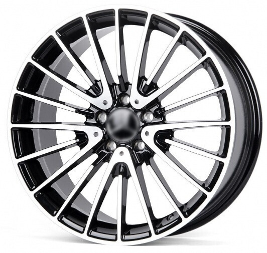 Диск Forged Sl148-Sk199 21x9.50 5x112 ET45 DIA66.60 ЧЁРНЫЙ ГЛЯНЦЕВЫЙ + ПОЛИРОВАННЫЕ СПИЦЫ