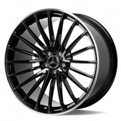 Диск Skill Sl148 22x9.50 5x112 ET50 DIA66.60 ЧЁРНЫЙ ГЛЯНЦЕВЫЙ + ПОЛИРОВАННЫЙ ОБОД