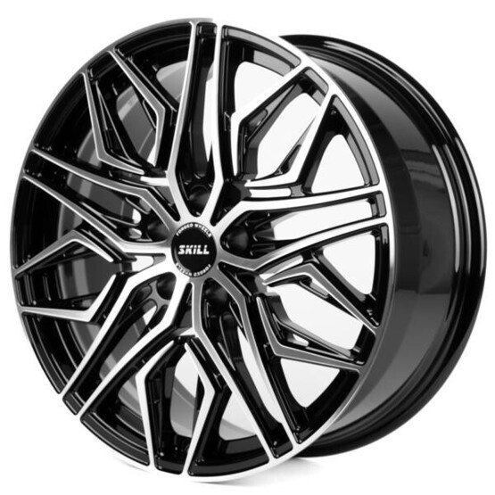 Диск Skill Sl526-Sk332 20x8.50 5x120 ET40 DIA62.50 ЧЁРНЫЙ ГЛЯНЦЕВЫЙ + ПОЛИРОВАННЫЕ СПИЦЫ