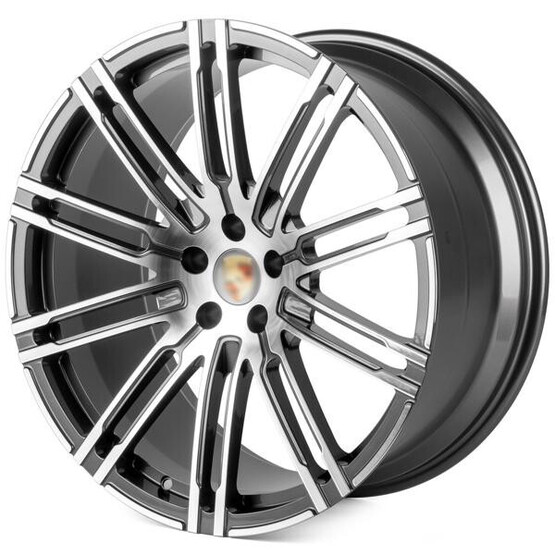 Диск Ptracing Fg042 21x10 5x112 ET19 DIA66.45 ГРАФИТ + ПОЛИРОВАННЫЕ СПИЦЫ