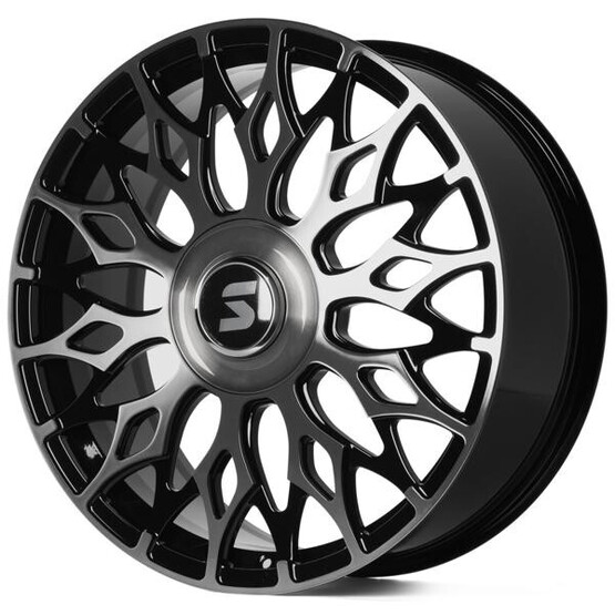 Диск Skill Sv667-Cs442 22x9 6x139.70 ET50 DIA95.10 ЧЁРНЫЙ ГЛЯНЦЕВЫЙ + ПОЛИРОВАННЫЕ СПИЦЫ + ТЕМНЫЙ ЛАК