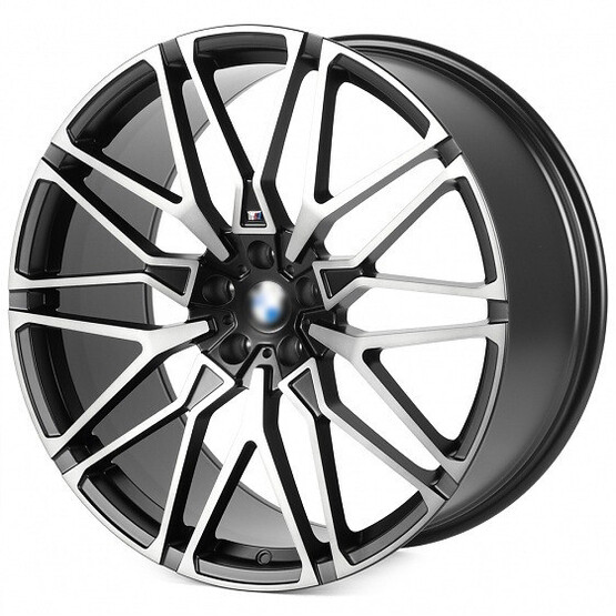 Диск Forged Sl818-Sb594 22x9.50 5x112 ET37 DIA66.60 ЧЁРНЫЙ МАТОВЫЙ + ПОЛИРОВАННЫЕ СПИЦЫ ПОД ТЕМНЫМ ЛАК