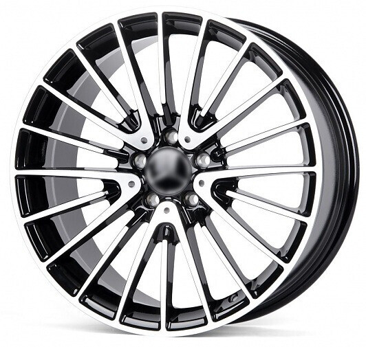 Диск Forged Sl148-Sb595 22x10 5x112 ET58 DIA66.60 ЧЁРНЫЙ ГЛЯНЦЕВЫЙ + ПОЛИРОВАННЫЕ СПИЦЫ