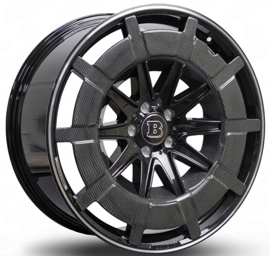 Диск Forged D255 22x10 5x130 ET33 DIA84.10 BLACK/LIP P/C